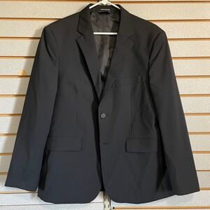 Nautica Mens 40S Black Wool Blend Blazer Sport‎ Coat Modern Fit Classic